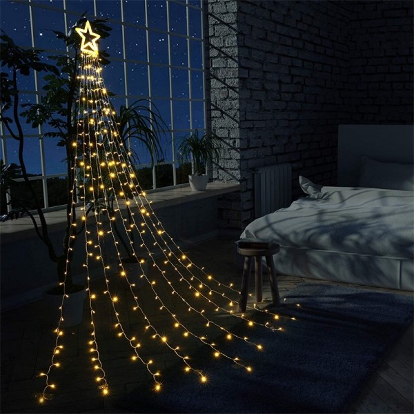 iShabao 317 LED Christmas Top Fairy Lights Bright Indoor with 8 Mode Function Mains Powered for Christmas Decorations (WarmWhite)